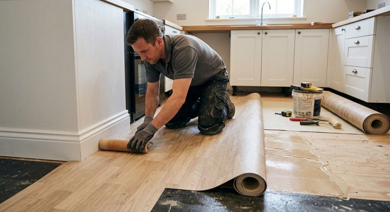 Sheet Linoleum Installation in Medina, TX